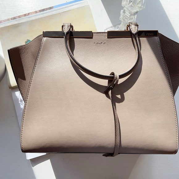 Fendi 3Jours Nappa Leather Handbag In Camel - Picture 4 of 11